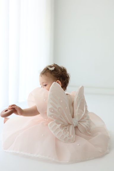  Vestido bebé rosa alas mariposa tutú – primer cumpleaños by Mohini Bebé 